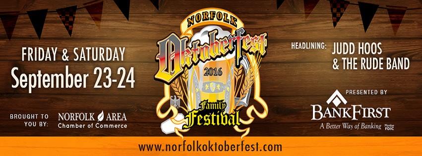 Live Music and Dance featuring Judd Hoos at 
						Norfolk's Oktoberfest Celebration in Norfolk, Nebraska - 
						Nebraska Band Judd Hoos 
						performing live at
						Norfolk's Oktoberfest Celebration held at the
						Norfolk Area Chamber of Commerce in Norfolk, Nebraska  
						on Friday, September 23, 2016.
						Norfolk Area Chamber of Commerce is located at 
						609 W. Norfolk Avenue, 
						Norfolk, NE 68701.